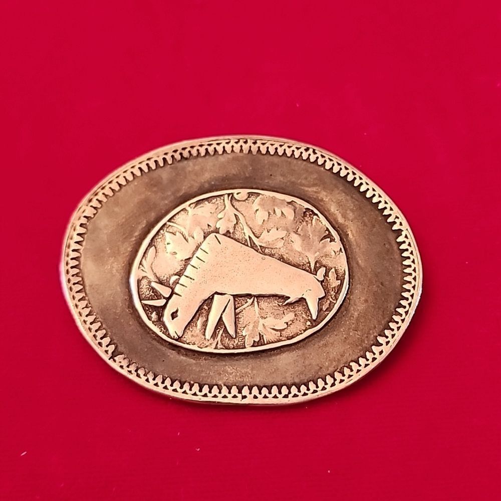 Vintage Sterling Silver 925 Bull El Torro Pendant Brooch Signed TOK